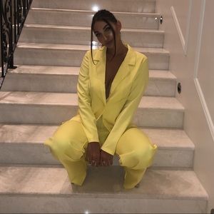 Yellow pant suit
